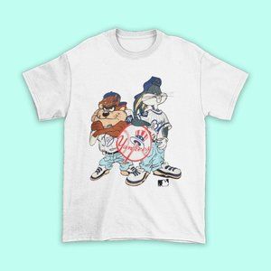 Yankees Bugs and Taz baseball tee